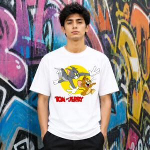Tom and Jerry t-shirt white