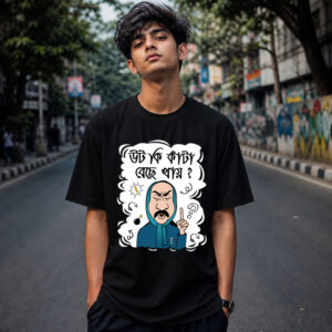UT KI KANTA BECHE KHAAY t-shirt black