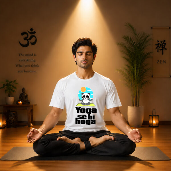 Yoga Se Hi Hoga Premium Cotton T-Shirt | Yoga & Meditation Collection | Magajastra