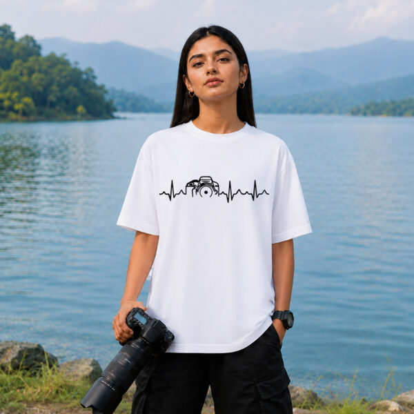 PHOTOGRAPHER'S HEARTBEAT Premium Cotton T-Shirt (Unisex | 180 GSM)