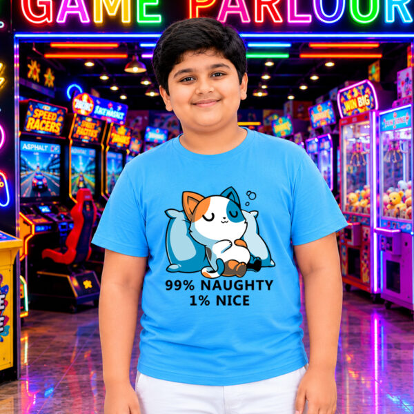99% Naughty 1% Cute Kids T-Shirt | Funny Kids Cotton Tee | Magajastra