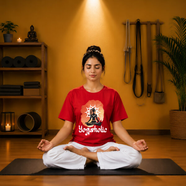 Yogaholic Premium Cotton T-Shirt | Yoga & Meditation Collection | Magajastra