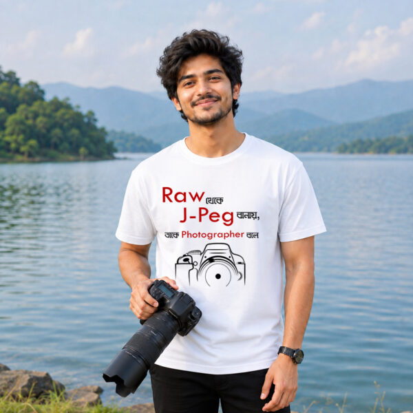 RAW THEKE JPEG BANAY TAAKE PHOTOGRAPHER BOLE Oversized Drop Shoulder T-Shirt (Unisex | 220+ GSM)