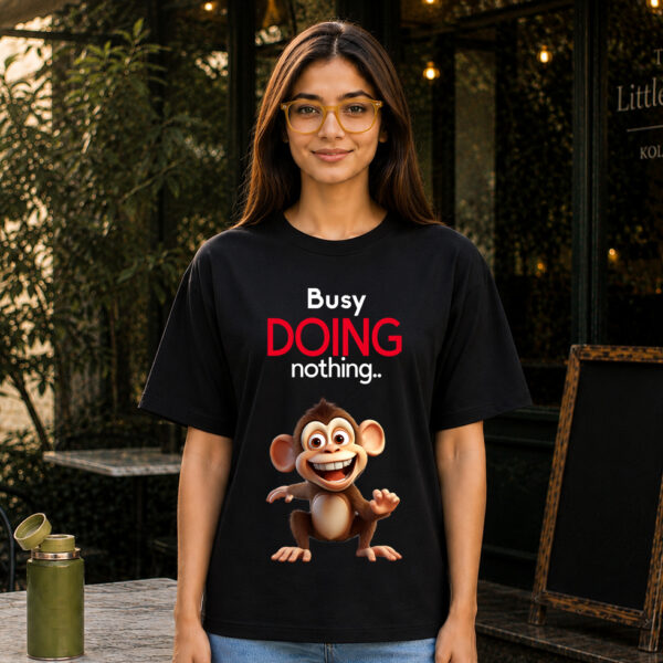 BUSY DOING NOTHING  Premium Cotton T-Shirt (Unisex | 180 GSM)