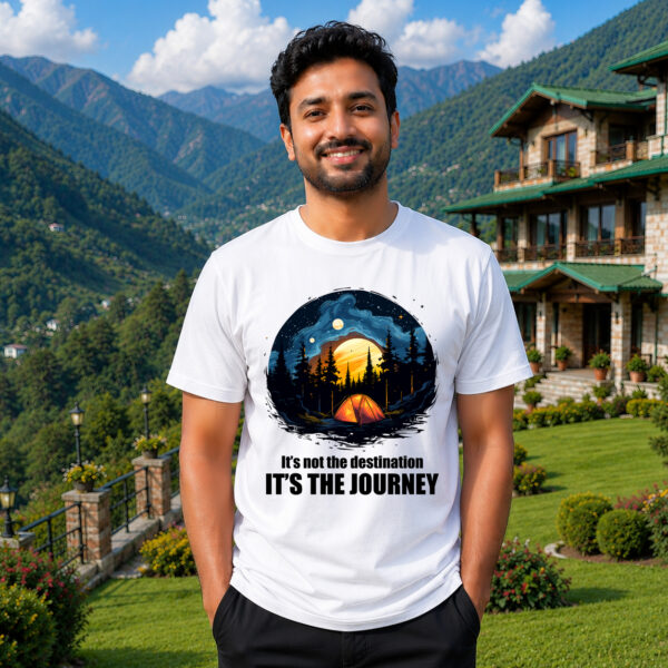 ITS NOT THE DESTINATION ITS THE JOURNEY Premium Cotton T-Shirt (Unisex | 180 GSM)